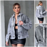 Lady N  Куртка джинсова сірого кольору 2S-2M-2L 420