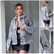 Lady N  Куртка джинсова сірого кольору 2S-2M-2L 420