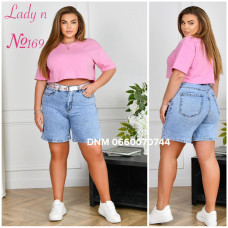 Lady N  Шорти джинсові блакитного кольору стрейч літо 32-42 169