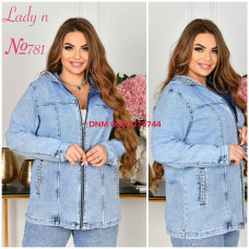 Lady N  Кардиган джинсовий блакитного кольору стрейч весна 3XL/8XL 782