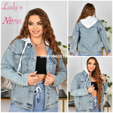 Lady N  Куртка джинсова іржавого кольору L-5XL 795