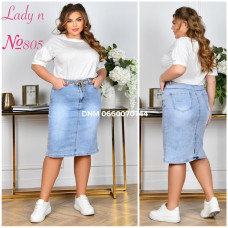 Lady N  Спідниця джинсова блакитного кольору стрейч весна 32-42 805