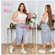 Lady N  Спідниця джинсова сірого кольору 30-36 812