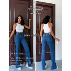 Laila woman Кльош джинси синього кольору Flare 34-40 010-1