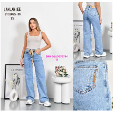 Lanlaniee Wide leg джинси блакитного кольору стрейч весна 25-30 8105