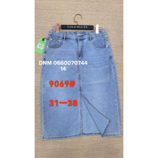 Lanlaniee Спідниця джинсова блакитного кольору стрейч 31-38 9069