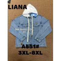 Liana  Куртка джинсова блакитного кольору 3XL/8XL 551