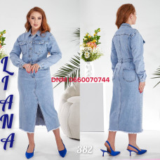 Liana  Плаття джинсове блакитного кольору стрейч S-3XL 382