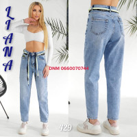 Liana  Мом джинси блакитного кольору Mom fit 25-30 429