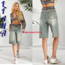 Liana  Шорти джинсові брудного кольору стрейч літо 25-30 447