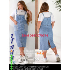 Liana  Сарафан джинсовий синього кольору 3XL/8XL 460
