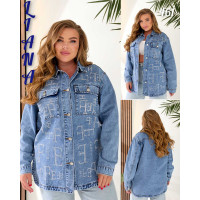 Liana  Сорочка джинсова синього кольору 3XL/8XL 461