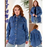 Liana  Сорочка джинсова синього кольору XL-6XL 464