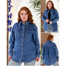Liana  Сорочка джинсова синього кольору XL-6XL 464