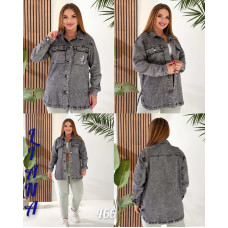 Liana  Сорочка джинсова сірого кольору 2XL-7XL 466