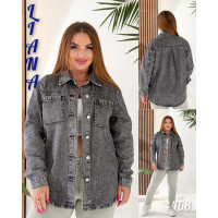 Liana  Сорочка джинсова сірого кольору 2XL-7XL 468