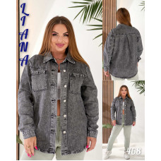 Liana  Сорочка джинсова сірого кольору 2XL-7XL 468