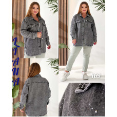 Liana  Сорочка джинсова сірого кольору 3XL/8XL 469