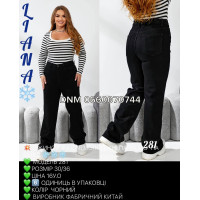 Liana  Палаццо джинси чорного кольору утеплені зима байка Palazzo 30-36 281