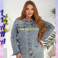 Liana  Куртка джинсова іржавого кольору L-5XL 414