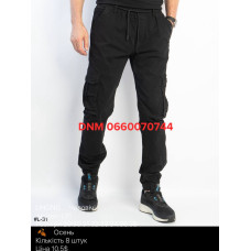 Lihong Джогери брюки чорного кольору з боковими кишенями Jogger 29-38 31