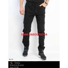 Lihong Джогери брюки чорного кольору з боковими кишенями Jogger 29-38 33