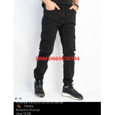 Lihong Джогери брюки чорного кольору з боковими кишенями Jogger 29-38 36