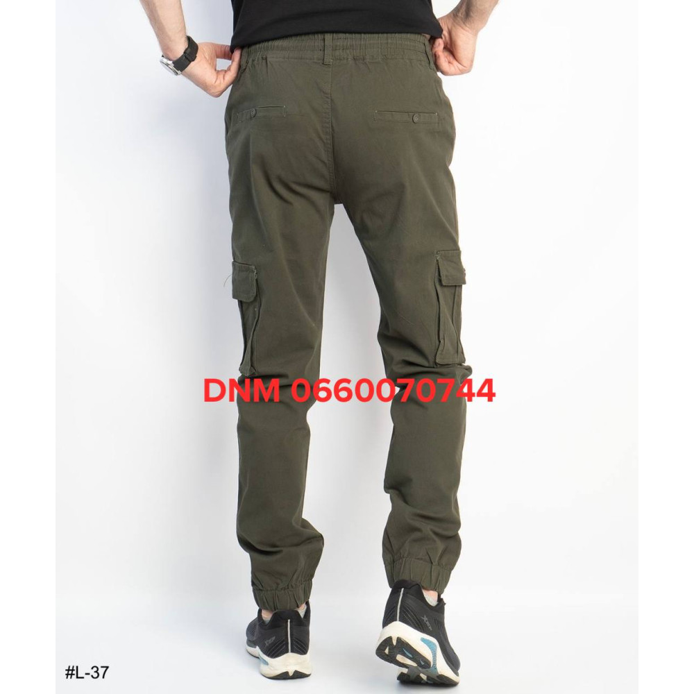 Lihong Джогери брюки оливкового кольору з боковими кишенями Jogger 32-42 37