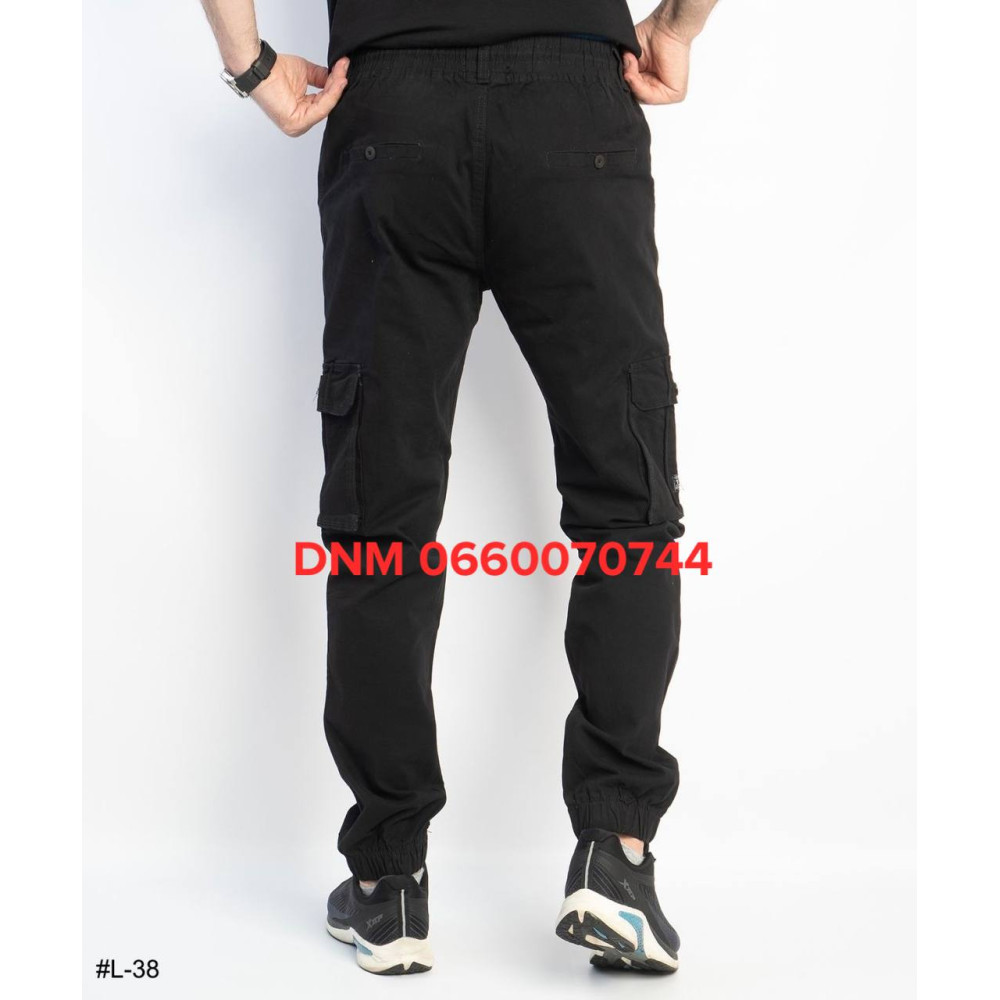 Lihong Джогери брюки чорного кольору з боковими кишенями Jogger 32-42 38