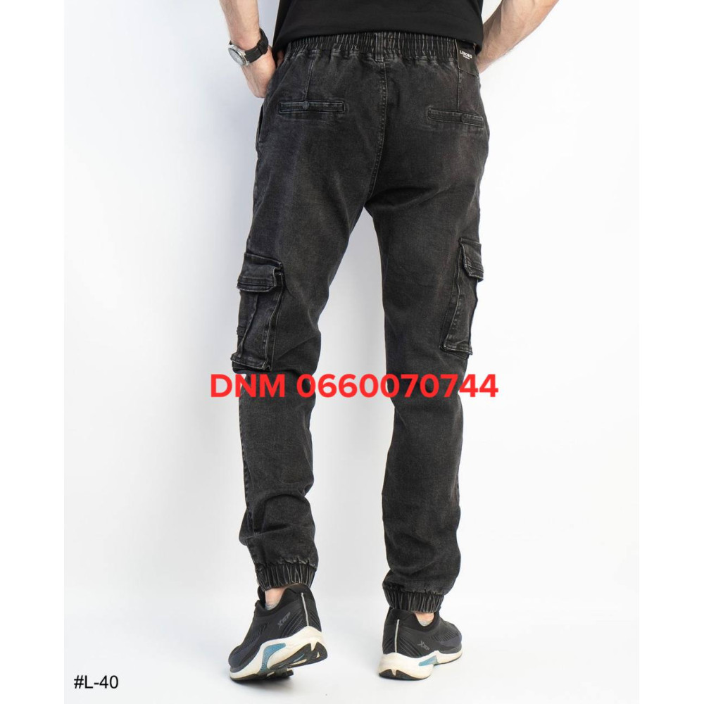 Lihong Джогери брюки сірого кольору з боковими кишенями Jogger 28-36 40
