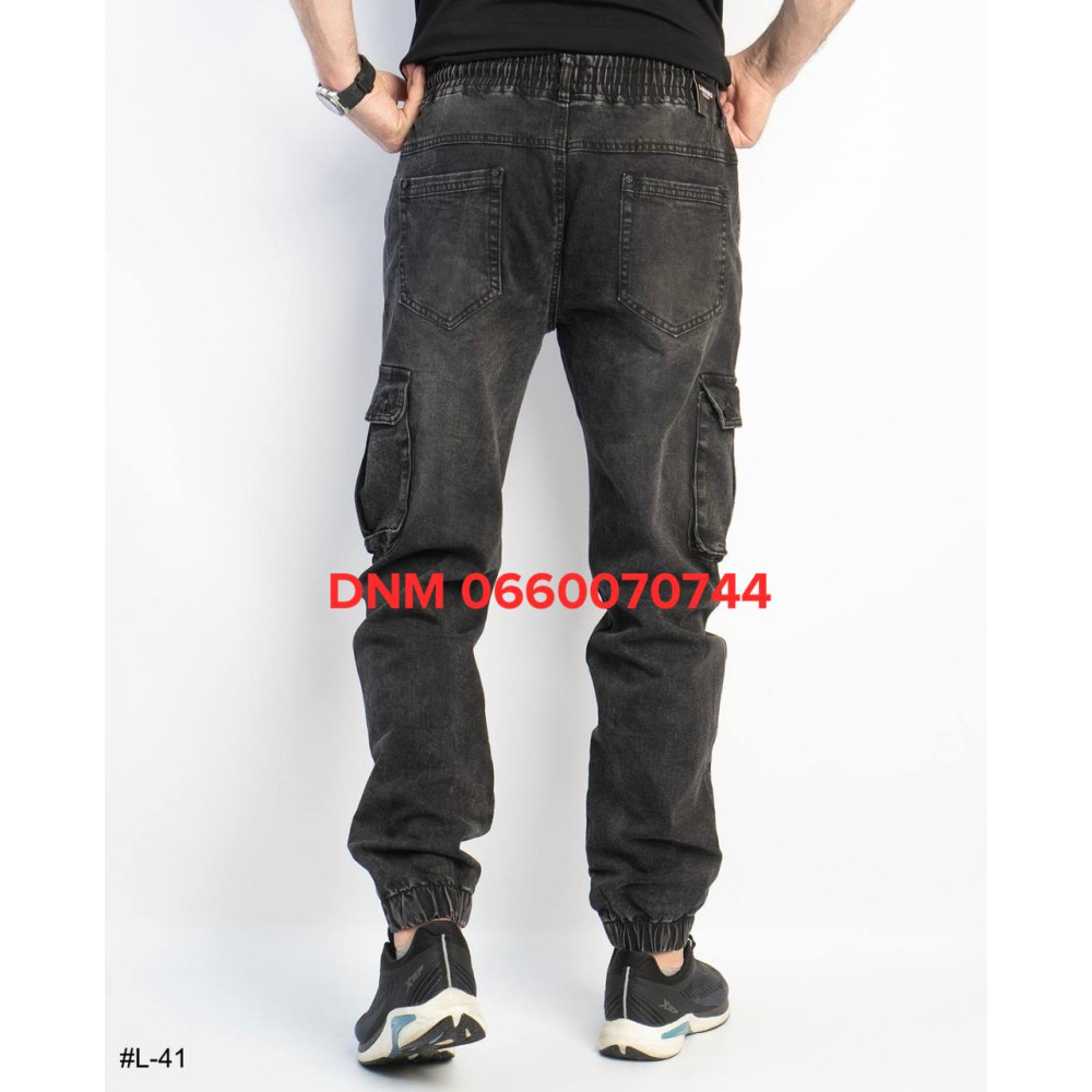 Lihong Джогери брюки сірого кольору з боковими кишенями Jogger 28-36 41
