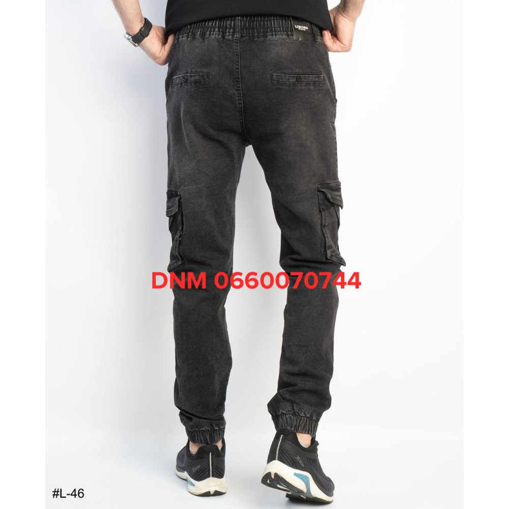 Lihong Джогери брюки сірого кольору з боковими кишенями Jogger 29-38 46
