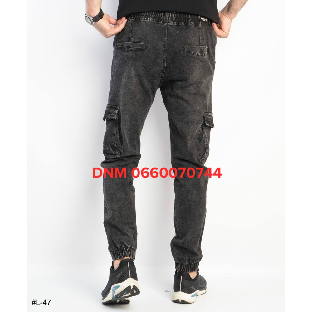 Lihong Джогери брюки сірого кольору з боковими кишенями Jogger 29-38 47