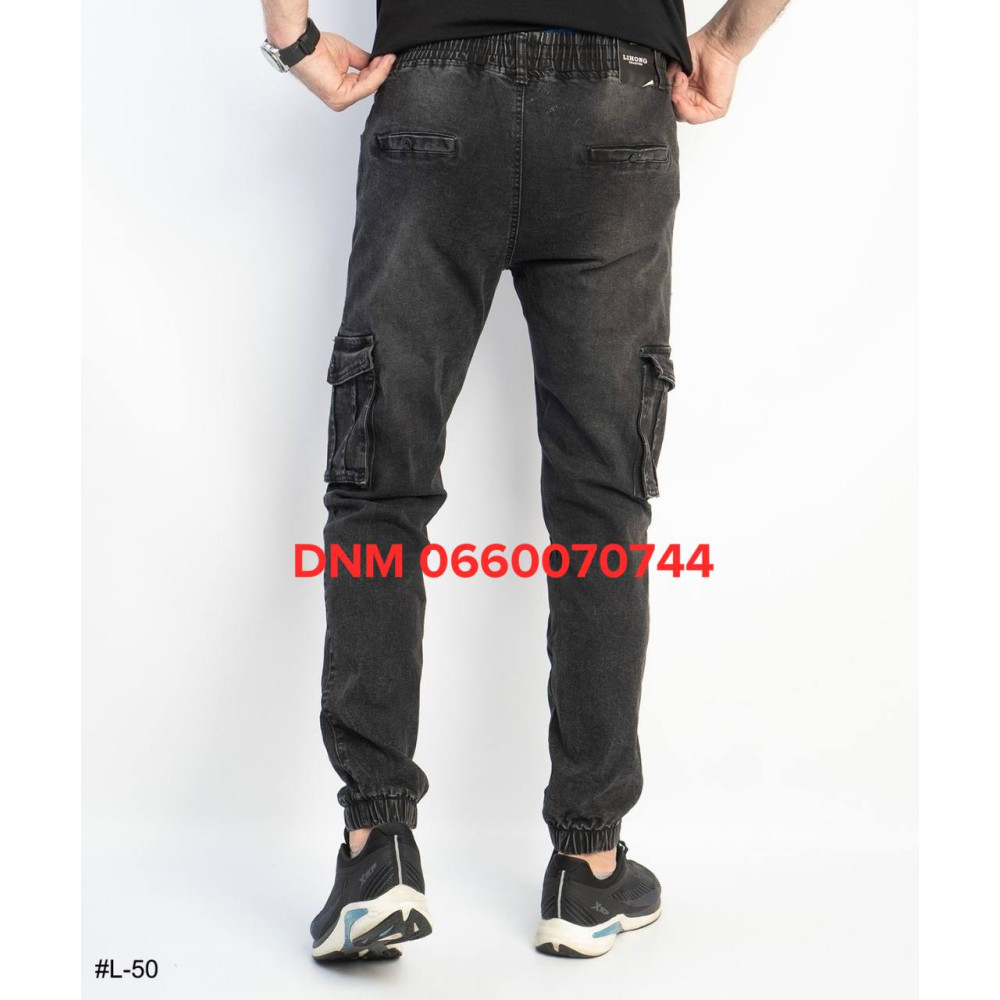 Lihong Джогери брюки сірого кольору з боковими кишенями Jogger 32-42 50