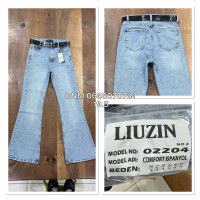 Liuzin Іспанки кльош джинси блакитного кольору Spanish flare fit 26-31 02204