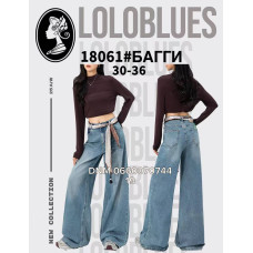 Lolo blues Баггі джинси блакитного кольору Baggy fit 30-36 18061