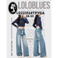 Lolo blues Труби джинси широкі блакитного кольору 28-33 22351 