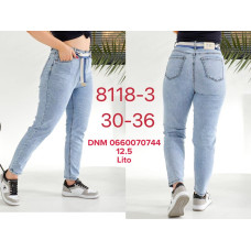 Lookvng Мом джинси блакитного кольору Mom fit 30-36 8118-3