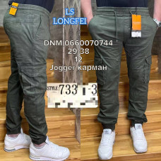 Ls Longfei Джогери брюки хакі кольору з боковими кишенями Jogger fit 29-38 733-3