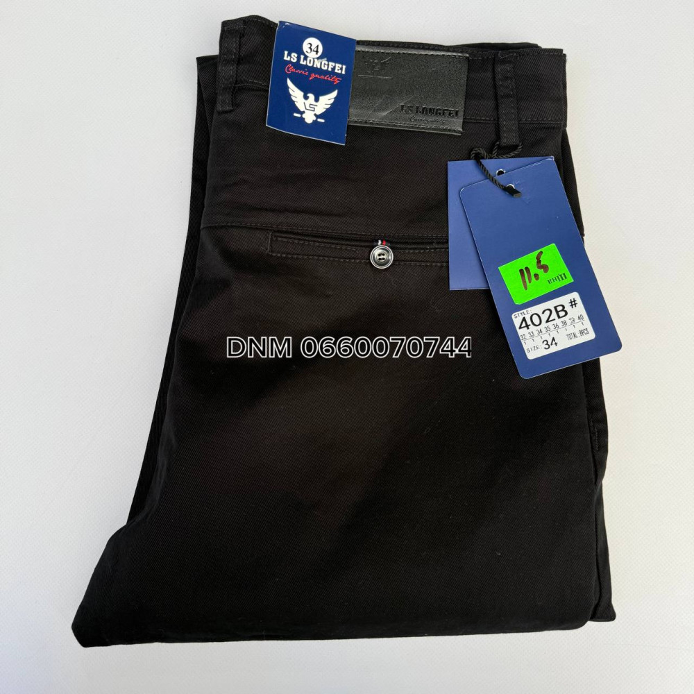 Ls Longfei Класичні брюки чорного кольору штани Classic fit 32-40 402