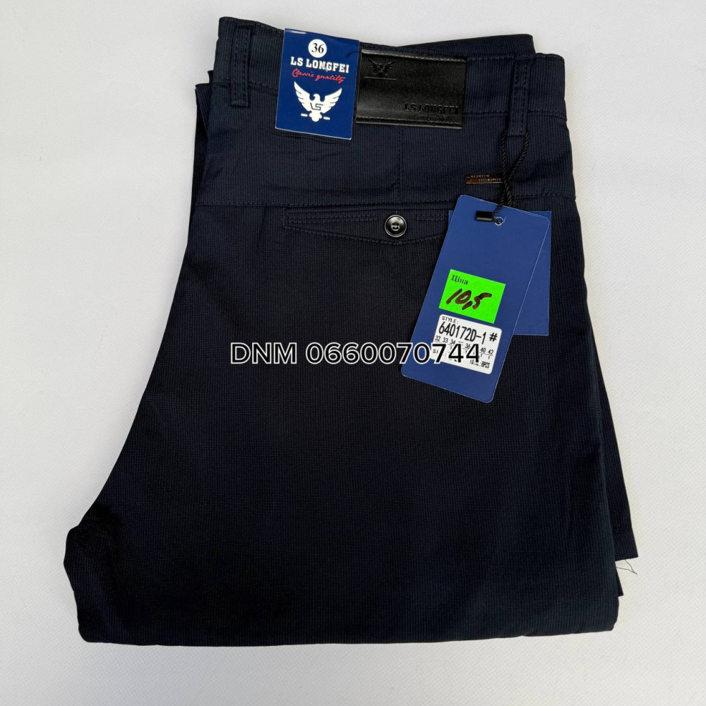 Ls Longfei Класичні брюки синього кольору штани Classic fit 32-42 640172-1