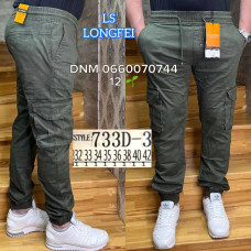 Ls Longfei Джогери брюки хакі кольору з боковими кишенями Jogger fit 32-42 733-3