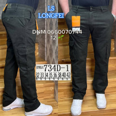 Ls Longfei Джогери брюки хакі кольору з боковими кишенями Jogger fit 32-42 734-1