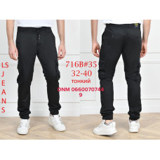 Luvans  Джогери брюки чорного кольору Joggers 32-40 716