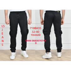 Luvans  Джогери брюки чорного кольору Joggers 32-40 718