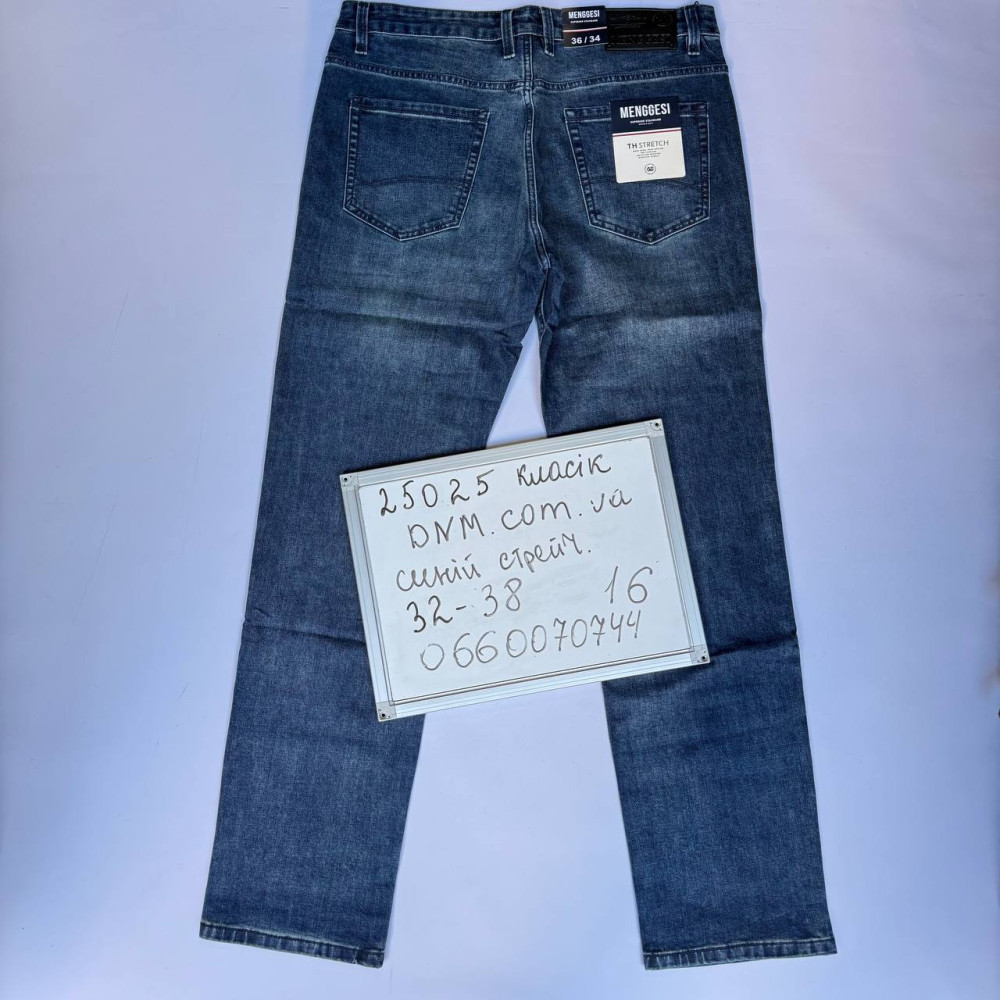 Menggesi Класичні джинси синього кольору Classic fit 32-38 25025