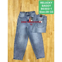 Relucky  Баггі джинси сірого кольору Baggy fit 28-33 0303-1