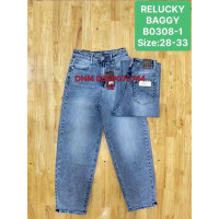 Relucky  Баггі джинси синього кольору Baggy fit 28-33 0308-1