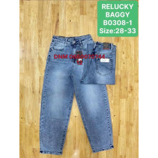 Relucky  Баггі джинси синього кольору Baggy fit 28-33 0308-1