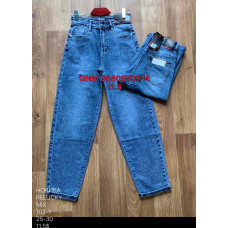 Relucky  Мом джинси блакитного кольору Mix mom fit 25-30 102-1